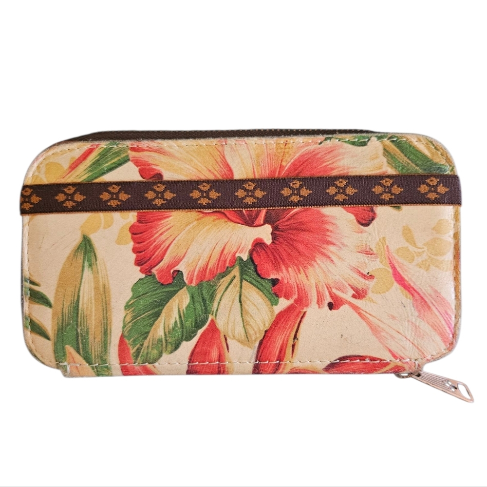 Floral Zip Wallet — Pink & Green - Picture 2 of 10